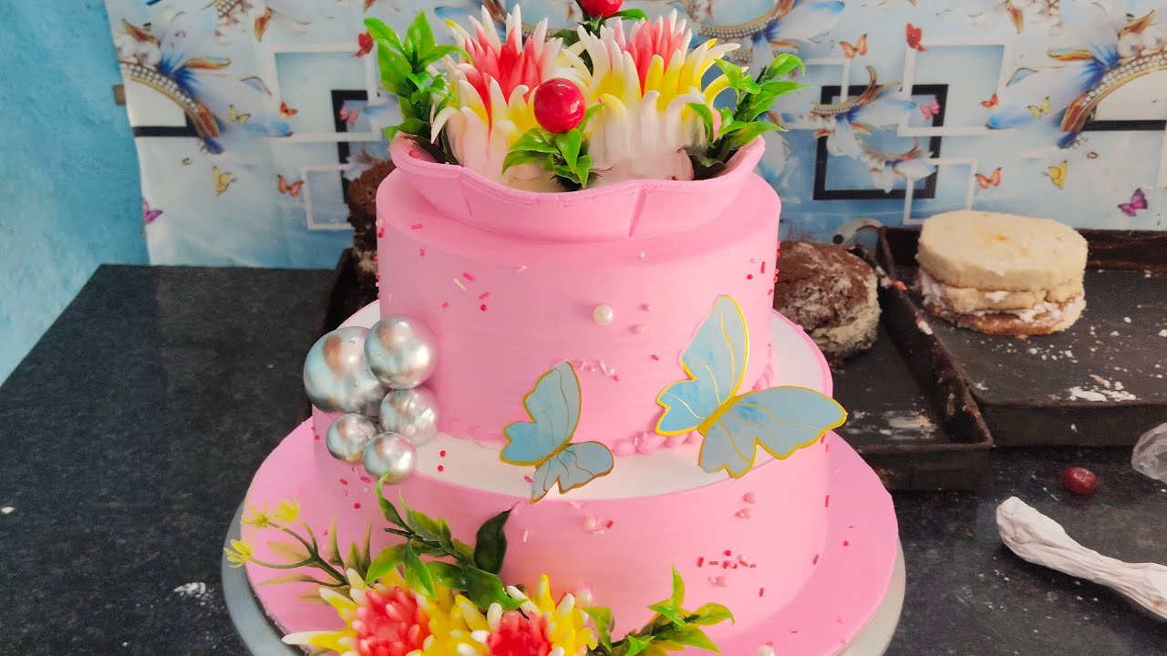 2tala cake decoration live #cake #live #chocolete