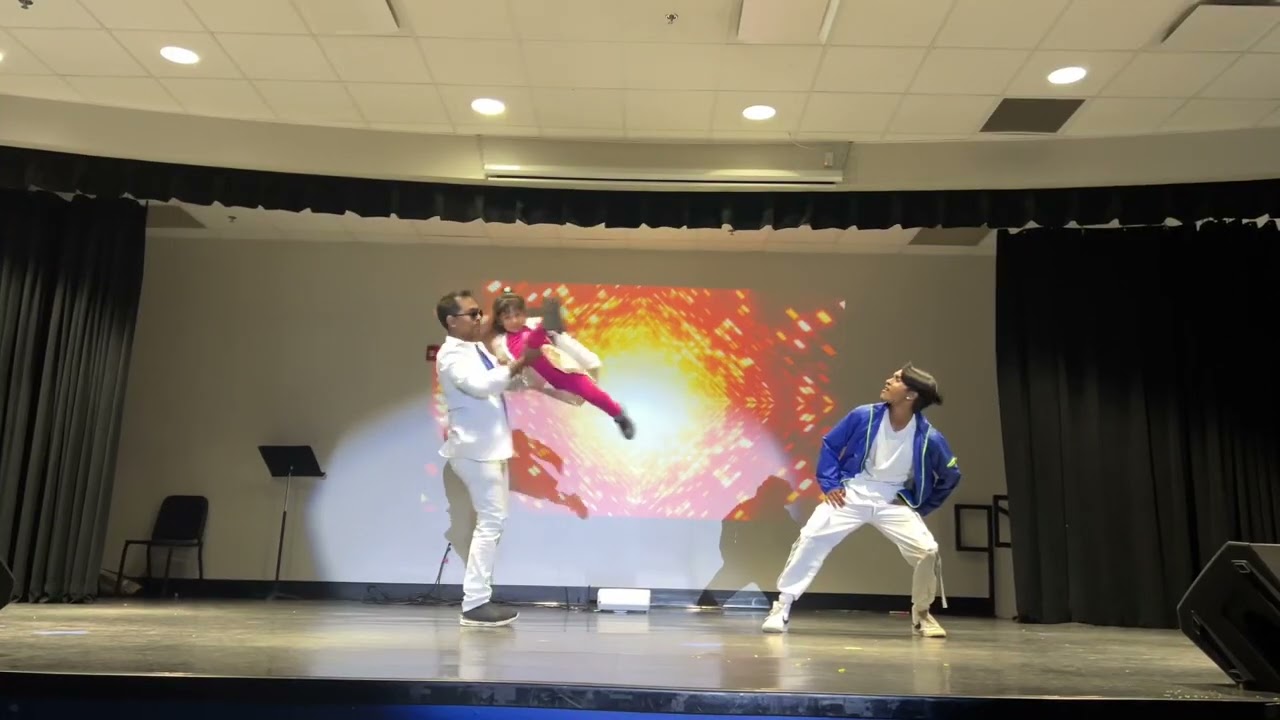 Dad, Daughter and Son Bollywood Dance