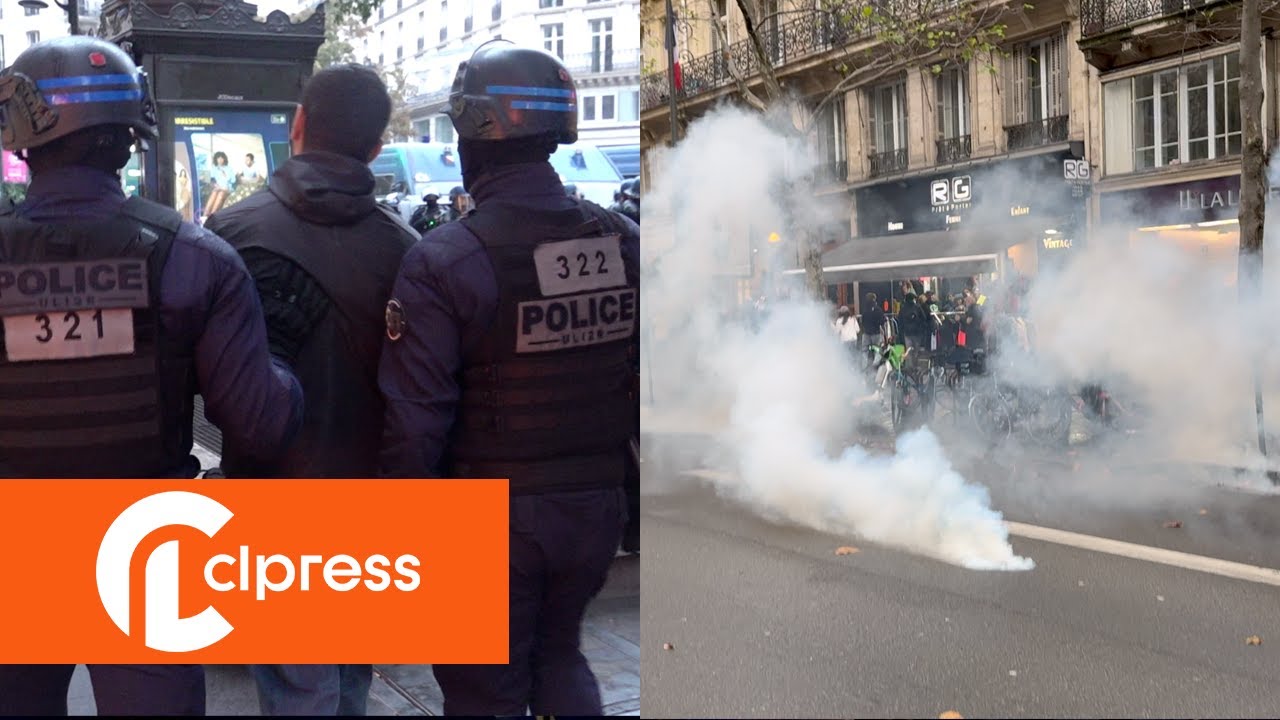 Manifestation interdite pour la Palestine : verbalisations et incidents (28 octobre 2023, Paris)