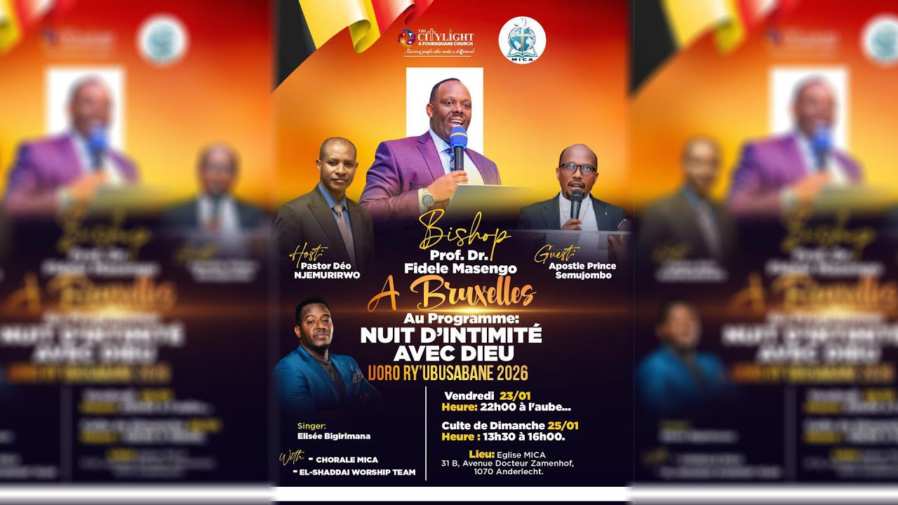 🔴FOURSQUARE TV I| IJORO RY'UBUSABANE WITH BISHOP MASENGO | 23 JAN 2026 - BRUSELLES - EGLISE MICA