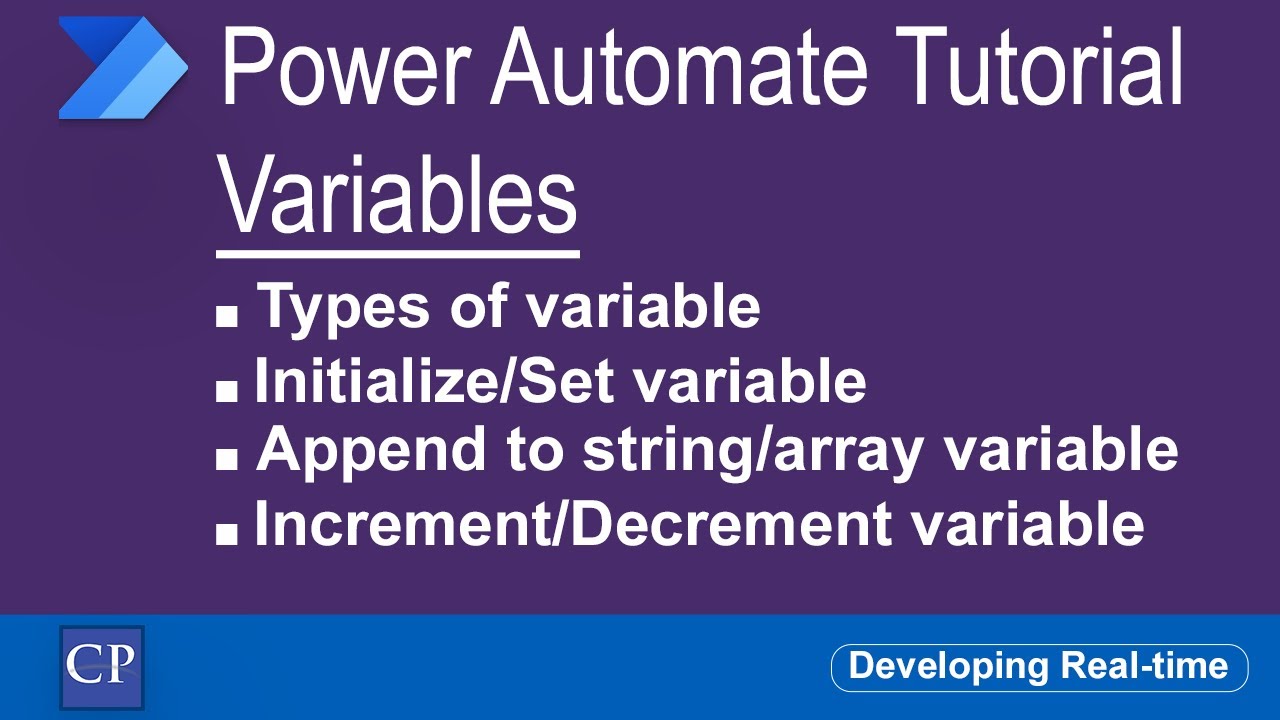 Учебное пособие по автоматизации Power Automate Переменные в потоке автоматизации Power Automate ...