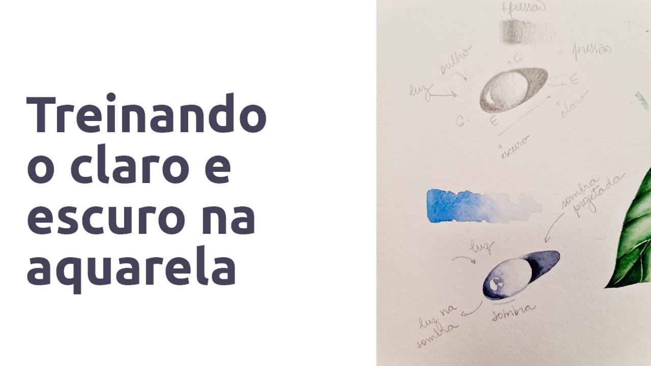 TREINANDO O CLARO E ESCURO NA AQUARELA