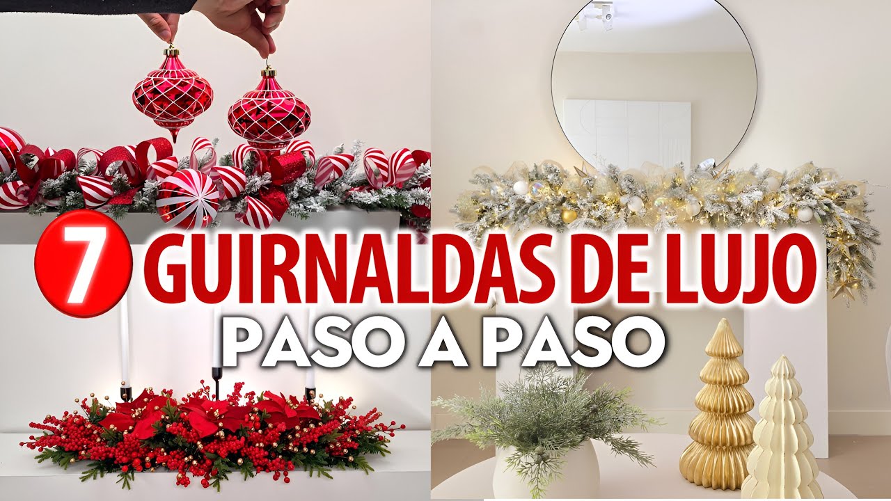7 NUEVAS IDEAS con GUIRNALDAS para NAVIDAD 2025 / 7 DIY CHRISTMAS 2025