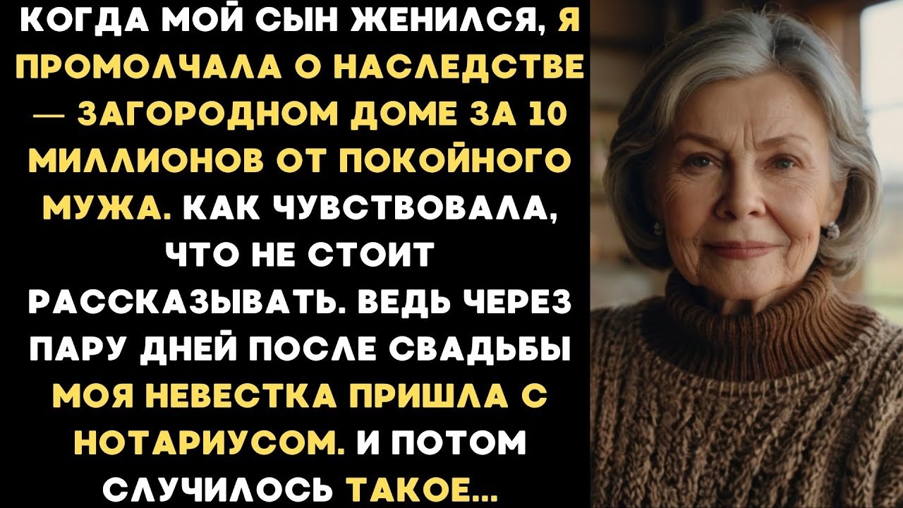 Когда мой сын женился, я промолчала о наследстве от мужа в 10 миллионов  Слава Богу, что промолча