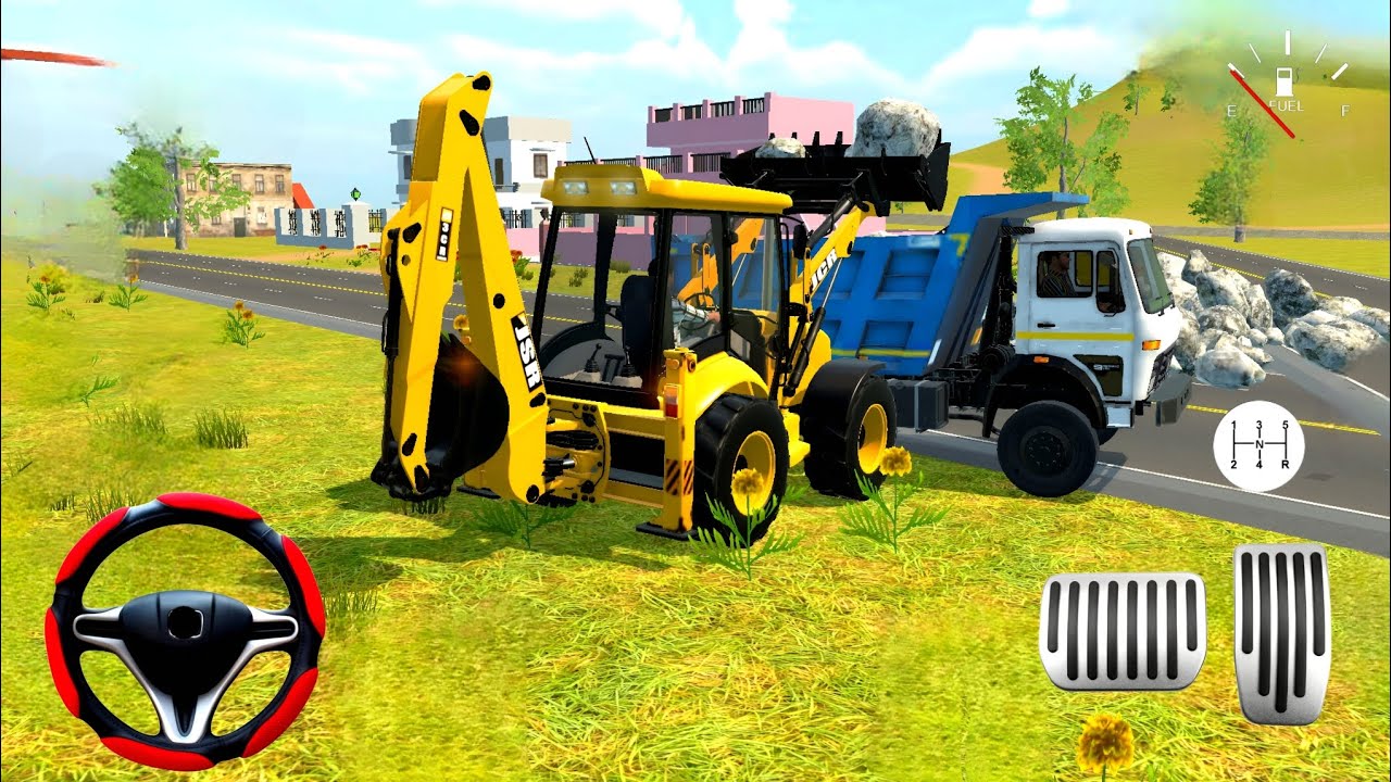 Stone Loading Challenge with JCB Tractor and Dumper Truck!