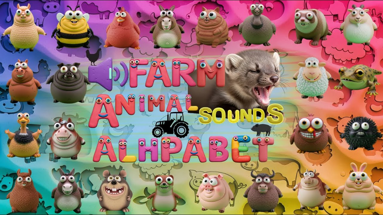 🐔 Farm Animal Sounds ABC Song | Farm Animals Alphabet  | Oink, Neigh, Moo & Buzz!! 🐄🐴