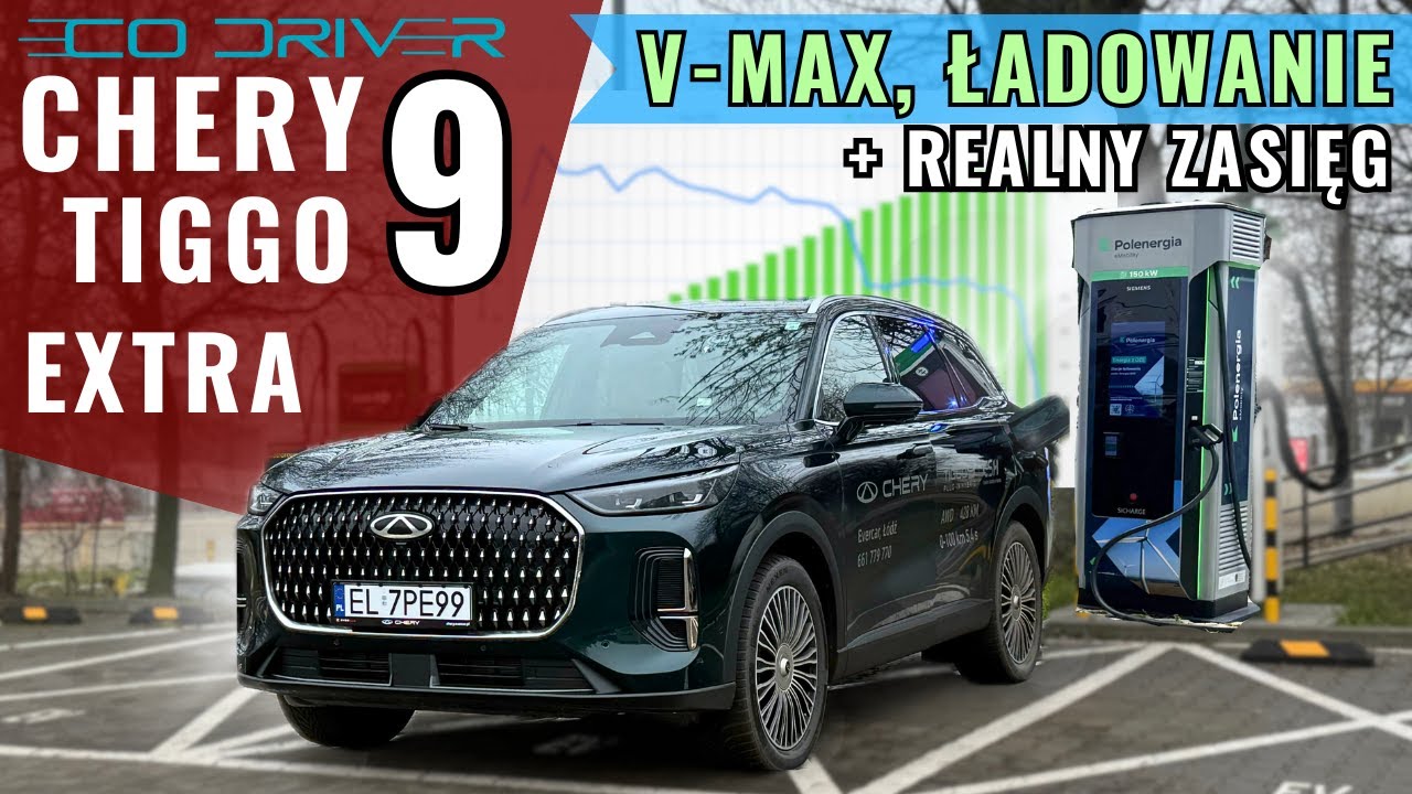 Chery Tiggo 9 SuperHybrid - Prędkość maksymalna | Moc ładowania | Zasięg elektryczny EV | Test PL