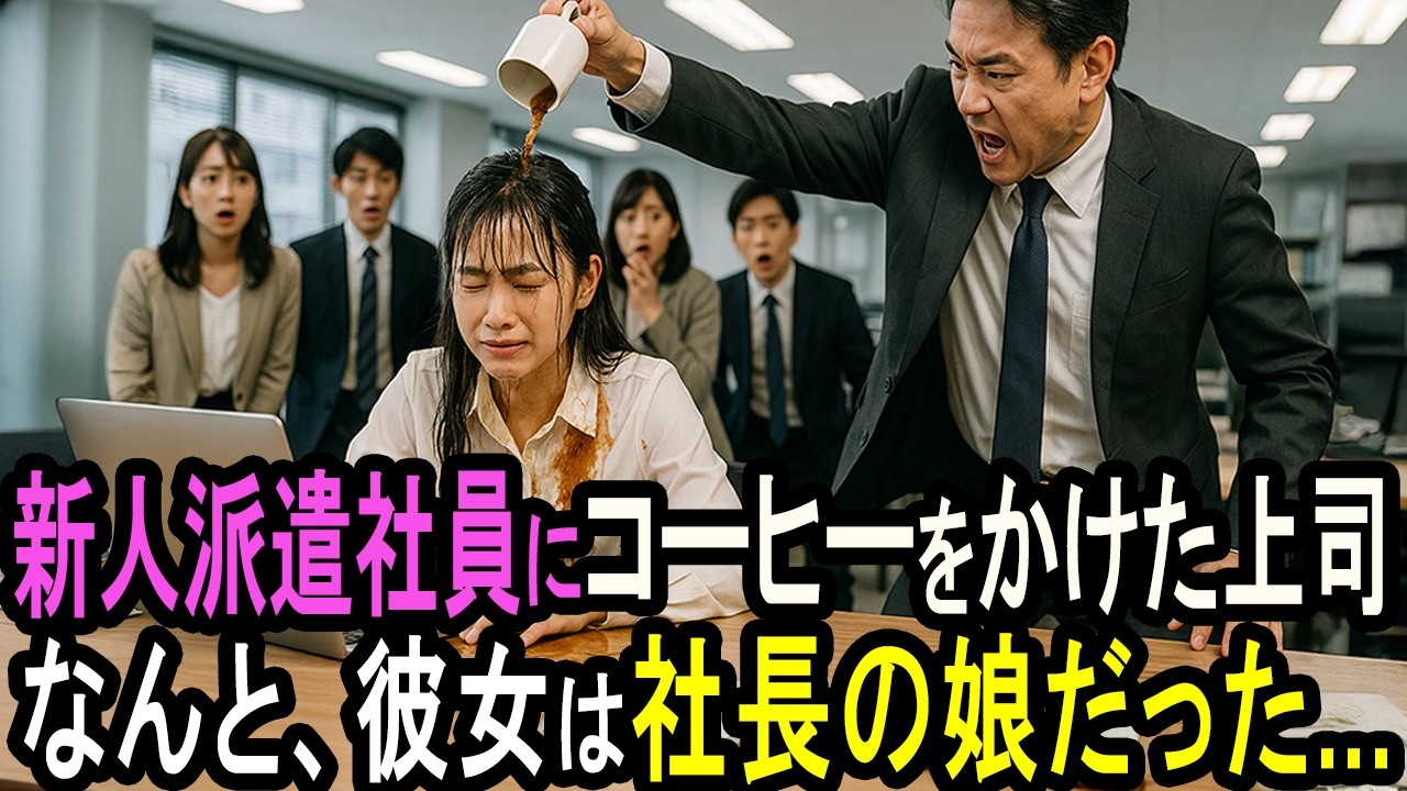 新人派遣社員にコーヒーをぶちまけた部長─翌日、彼女の正体を知って全員が驚愕する！