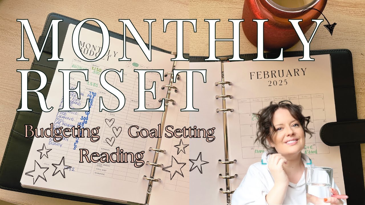 Monthly RESET & BUDGET With Me | February 2025 | Single Mum| Money, Books & Goal Setting