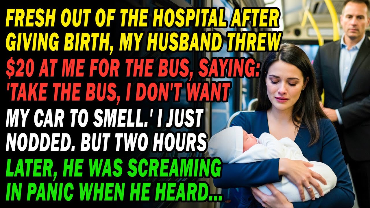 🤱Just Had A Baby. My Husband Threw Me $20 For The Bus💰🚌 2 Hours Later, He Panicked When He Heard...😱