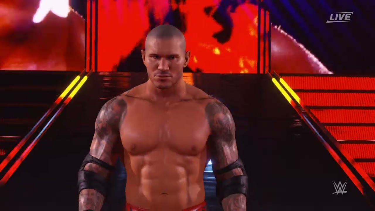 WWE شون مايكل ضد راندي اورتن على العالم للوزن الثقيل