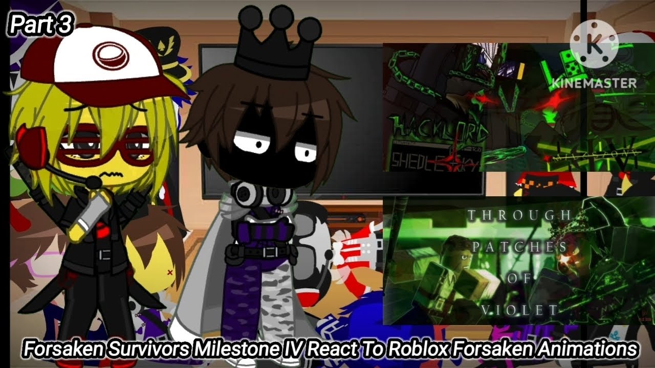 Survivors Milestone IV React To Roblox Forsaken Animations || Gacha Club || - Part 3