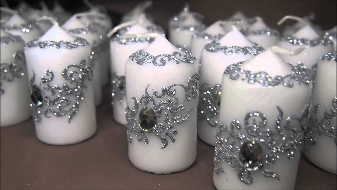 Décoration de mariage personnalisée (bougies, flutes, plateau...)