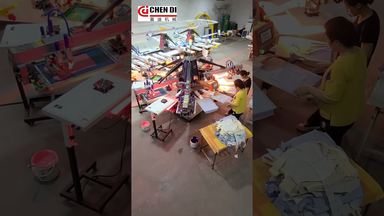 Octopus automatic printing machine,6 colors 14 pallets,Chendi present!