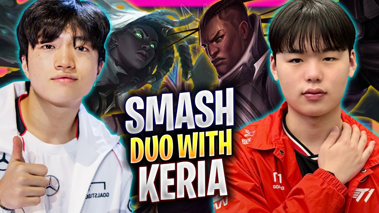 T1 SMASH DUO WITH T1 KERIA! - T1 Smash Plays Lucian ADC vs Kai'sa! | Season 2025