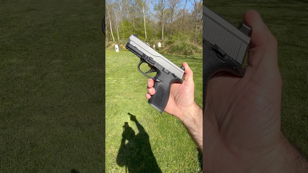 FN FNS-9 9mm Luger Stainless Striker-fired Pistol with Thumb Safety Demo and Shooting