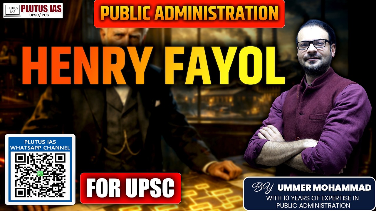 Henry fayol  (Part-2) | Public Administration Optional | By Ummer Sir | Plutus IAS
