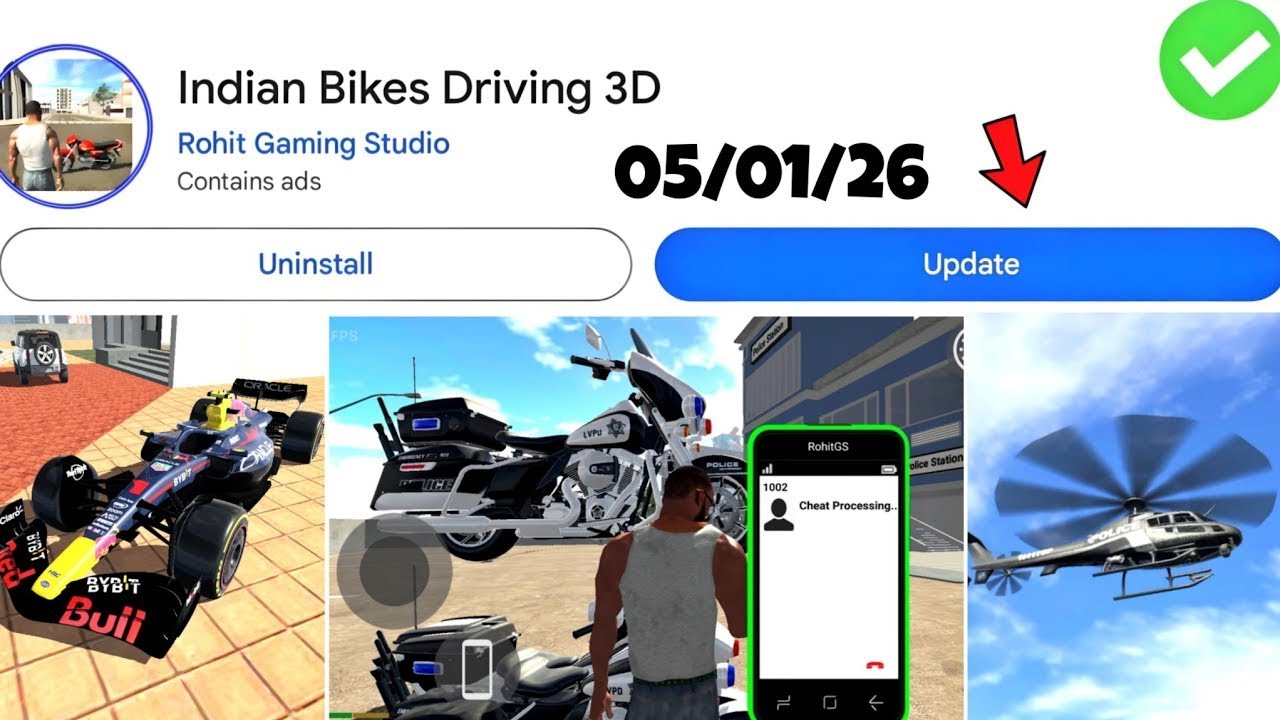 Live stream -🛑 Indian bike driving 3D new update and  new cheat code