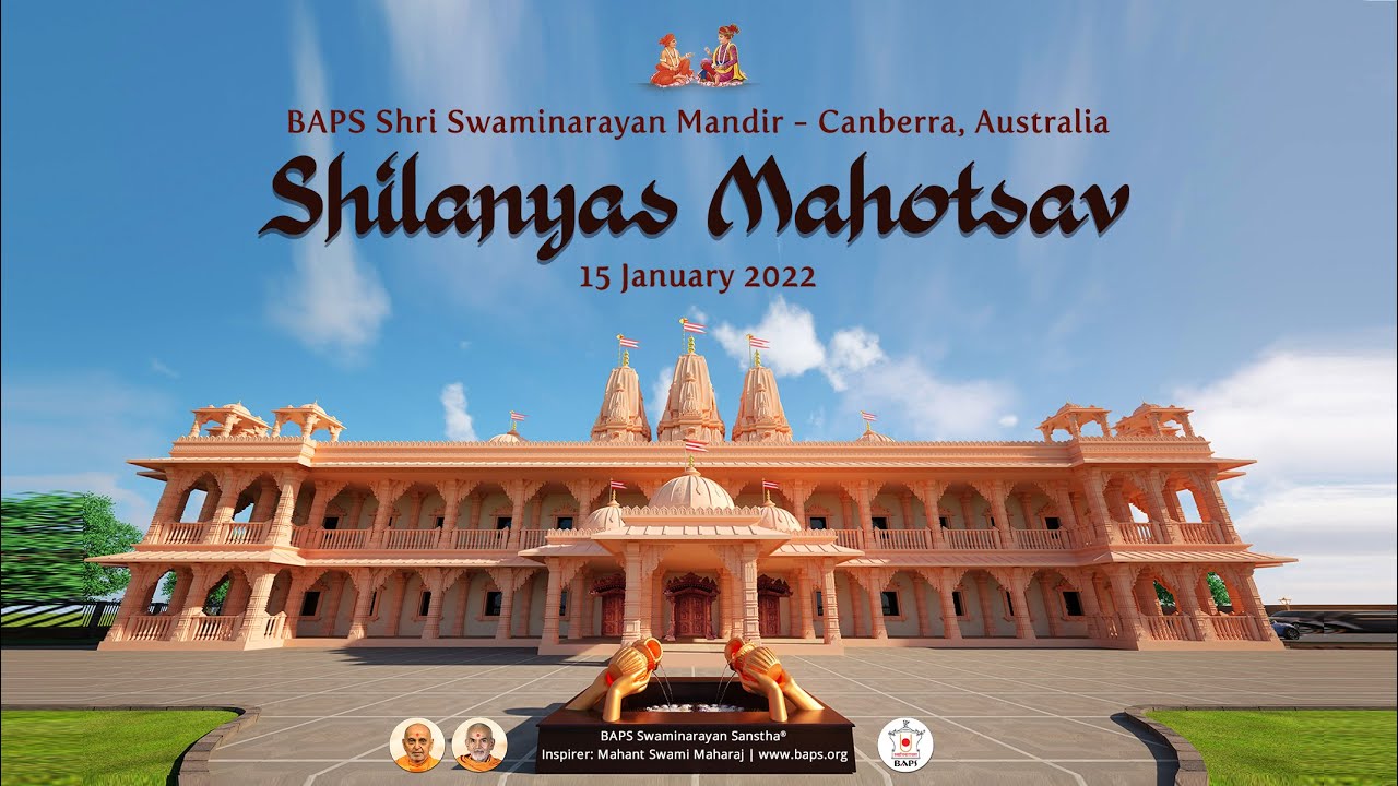 Foundation Stone Laying Ceremony, BAPS Swaminarayan Hindu Mandir, Canberra, Australia, 15 Jan 2022