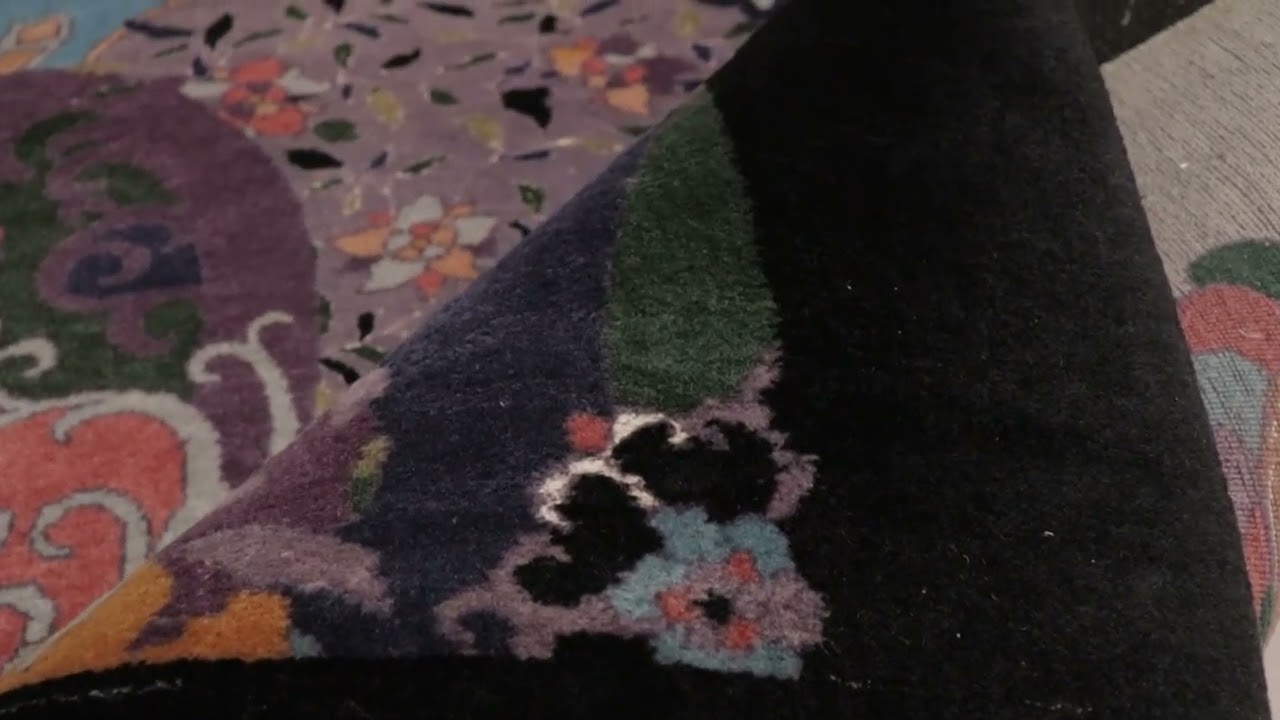 Vintage Persian Square Rug, Polychromatic Floral & Geometric Motif - Rug & Kilim -35304