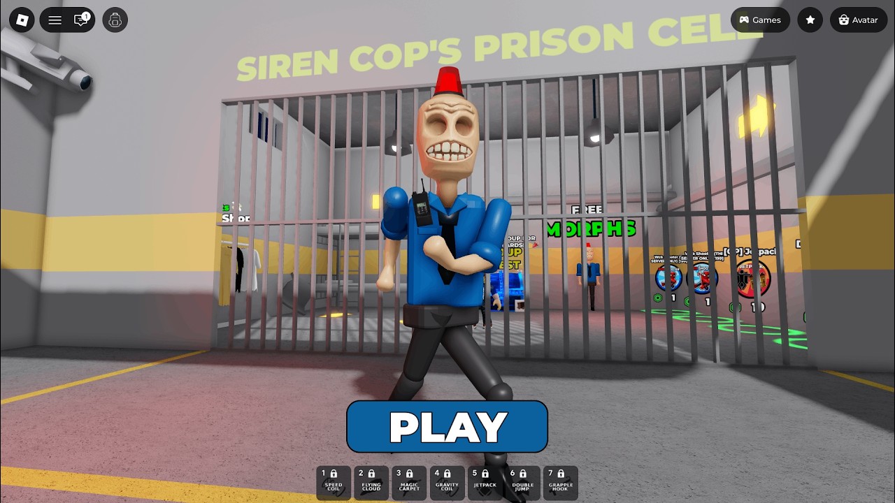 Siren Cop's Prison Run!! #roblox