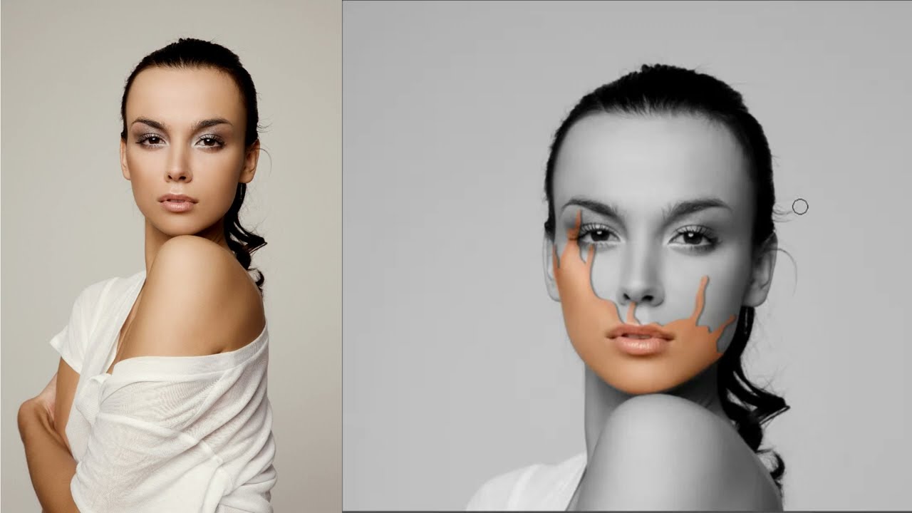 How to create portrait melting effect in photoshop.