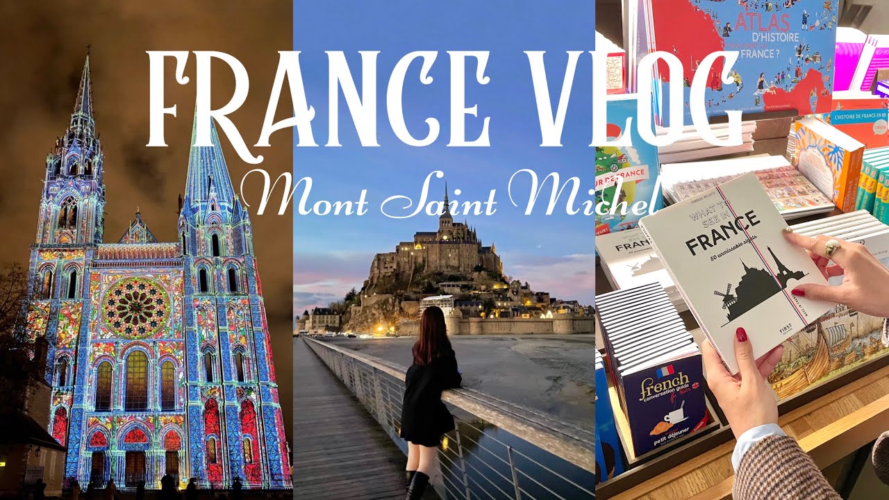 【Vlog】6泊8日フランス旅行✈️🇫🇷Pt.2｜モンサンミッシェル🏰｜世界遺産シャルトル大聖堂｜クリスマス限定🎄✨プロジェクションマッピング｜社会人の休日