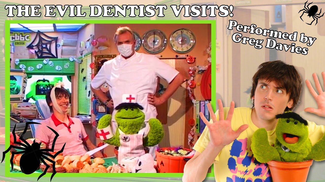 Ed and Oucho in the CBBC Office - The Halloween Dentist (Greg Davies)