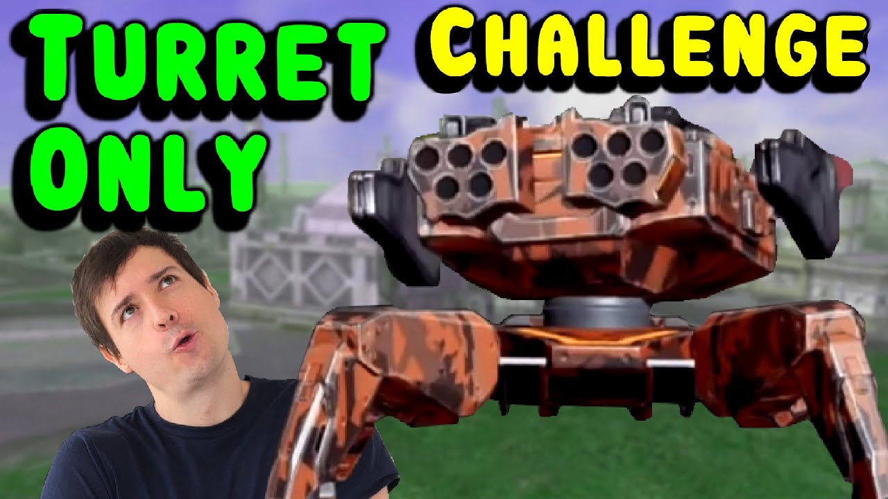 TURRET ONLY Mars Challenge! How Much Damage? War Robots Gameplay WR