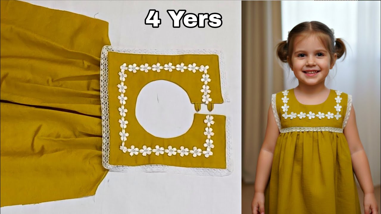 4 Yers Baby Frock Cutting and Stitching/ Baby Frock Design 2025 / Nobi Design 