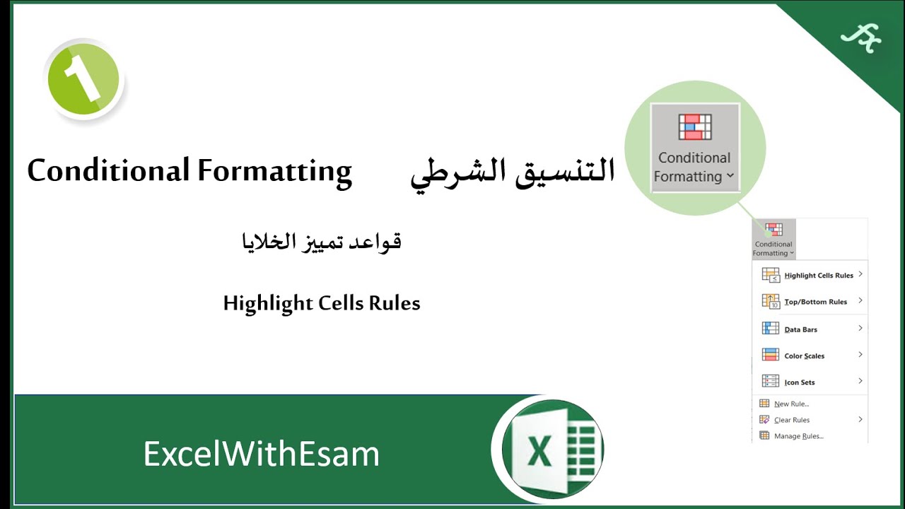 التنسيق الشرطي - قواعد تمييز الخلايا