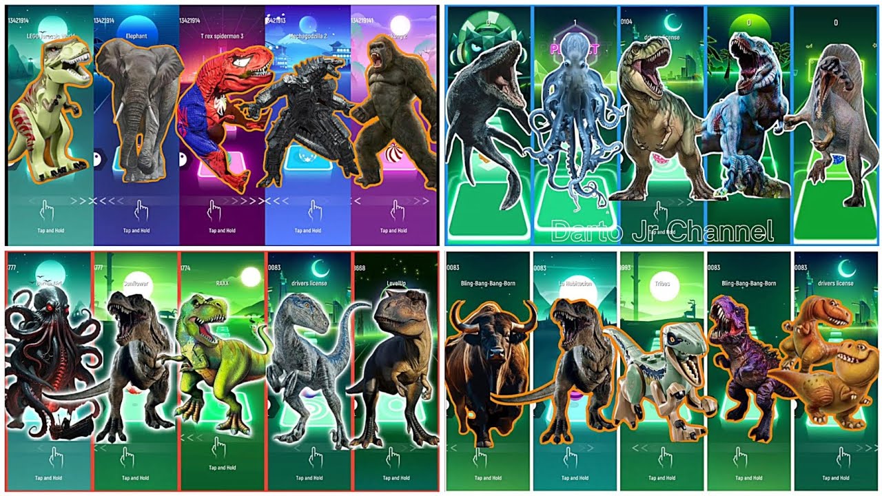 Dinosaur Battle Collection. elephant vs mosasaurus vs t-rex spiderman vs godzilla vs jurassic world