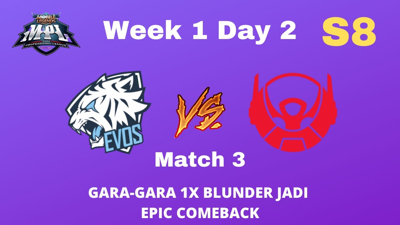 EVOS VS BTR MATCH 3 | React MPL ID S8