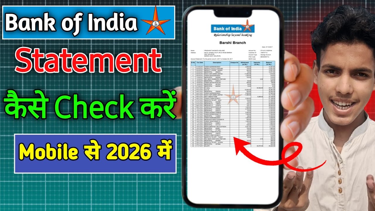 Bank Of India Online Statement Kaise Nikale Mobile Se | Bank Of India Statement Download 2026 | BOI