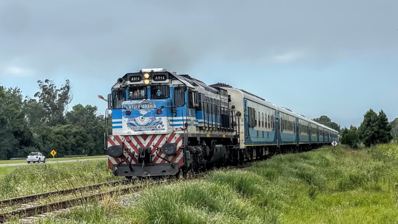 Trenes pasando x el Sosiego (km 387) a muy buena velocidad!! | #trenesargentinos 