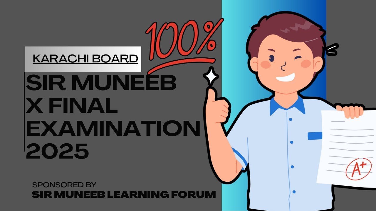 Matric final Examination 2025 by sir Muneeb| Matric guess paper 2025 Karachi board