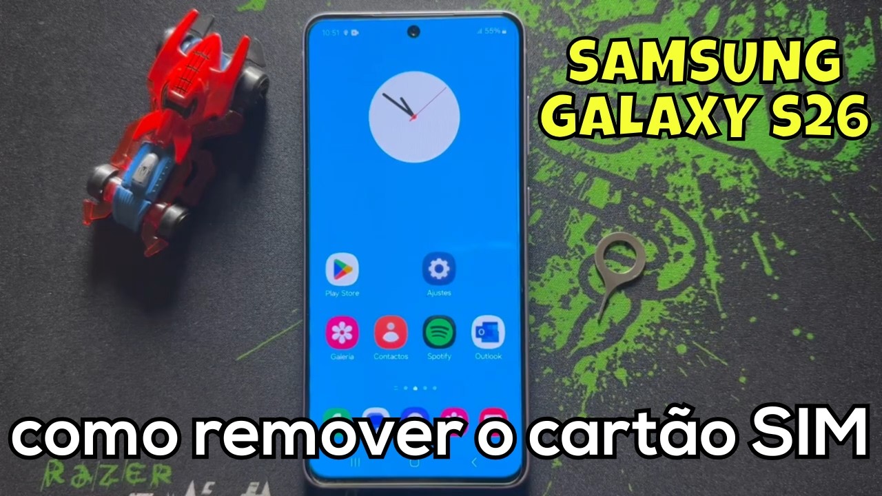 como remover o cartão SIM Samsung Galaxy S26
