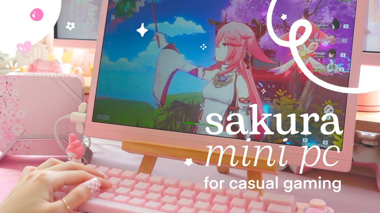 🌸 a pretty pink sakura mini pc for some casual + comfy gaming | ft. minisforum venus um773 se lite ✿