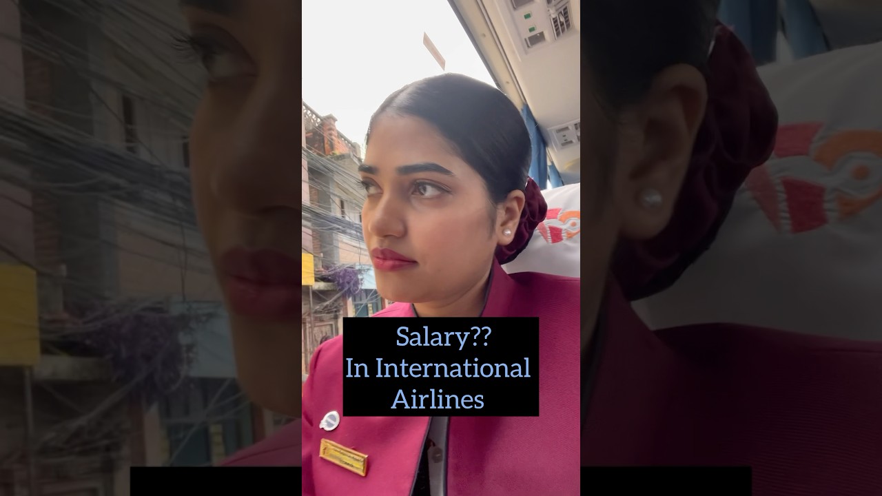 How much does international crew earn ✈️🤫#cabincrew #airhostess #ytshort #travel #flightattendent