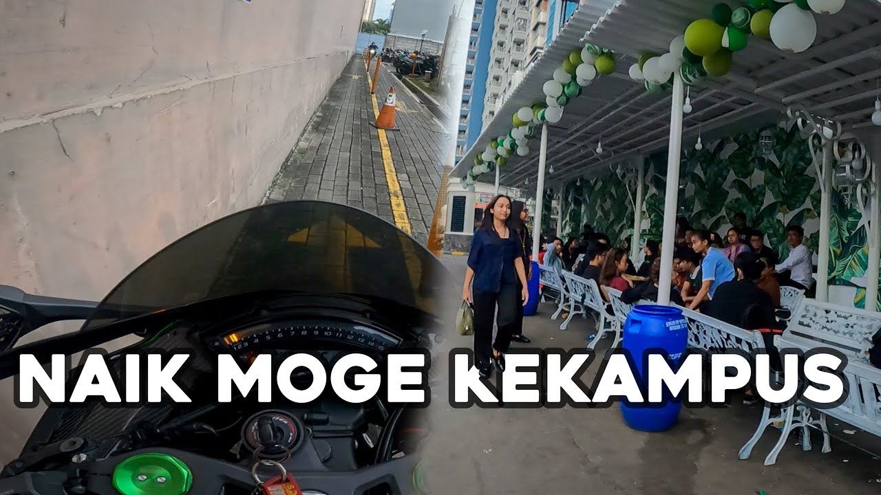 Отдых на территории кампуса - езда на мотоцикле Zx10R (Yakinjay).