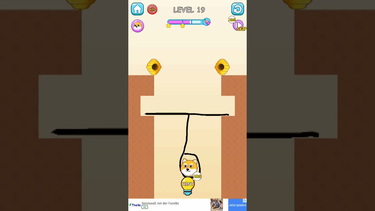 Save Doge Funny gameplay lv19😆#short #mobilegame #gaming