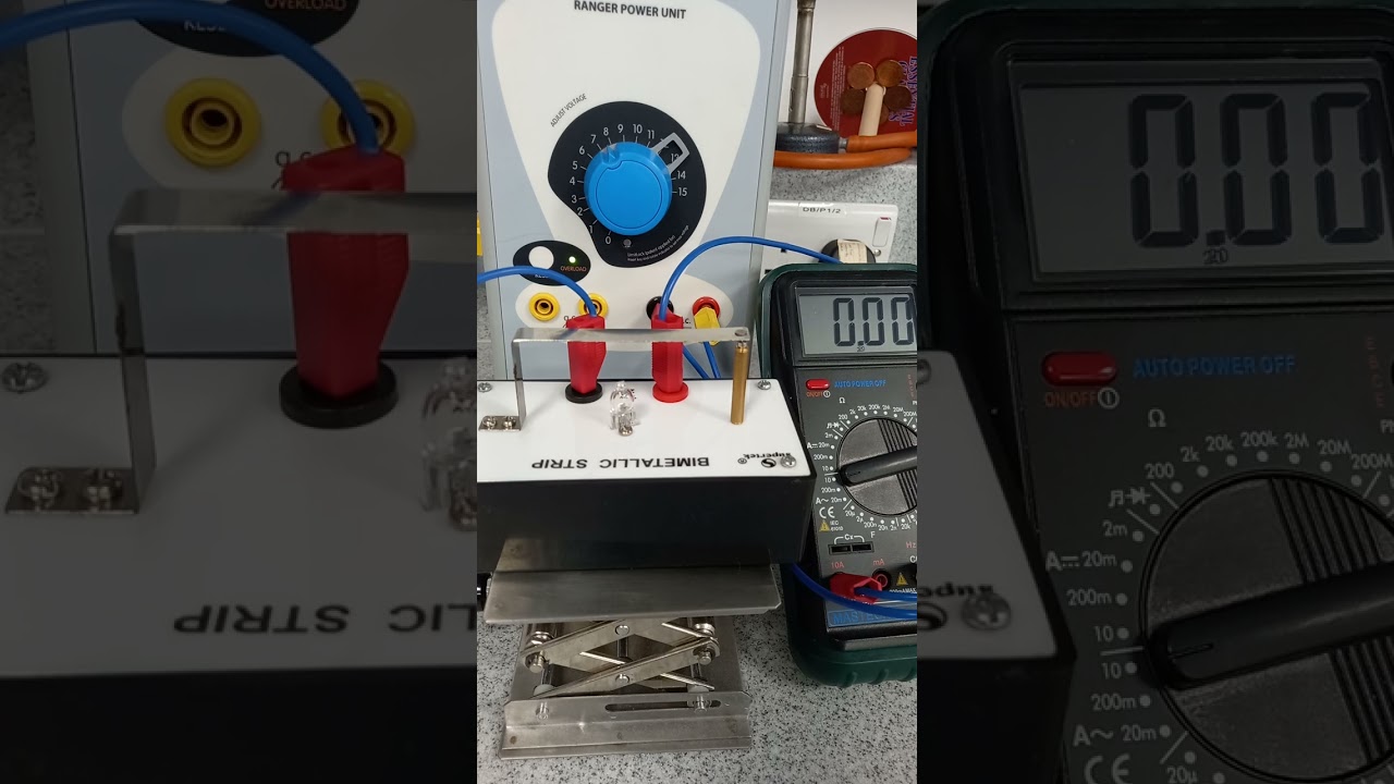 Bimetallic strip demo for Physics lessons