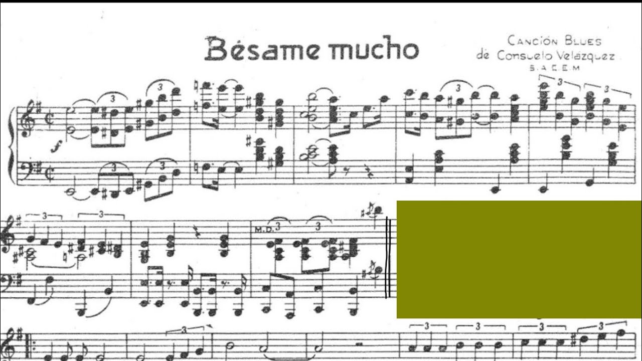 Besame Mucho by Consuelo Velasquez (piano solo/ accompanist)