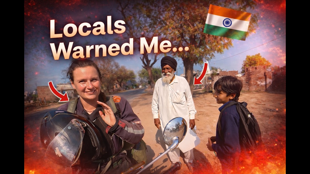 ''It&rsquo;s Not Safe Here'' - Solo Woman Riding in Rural Punjab 🇮🇳 - Motorbike adventure #10