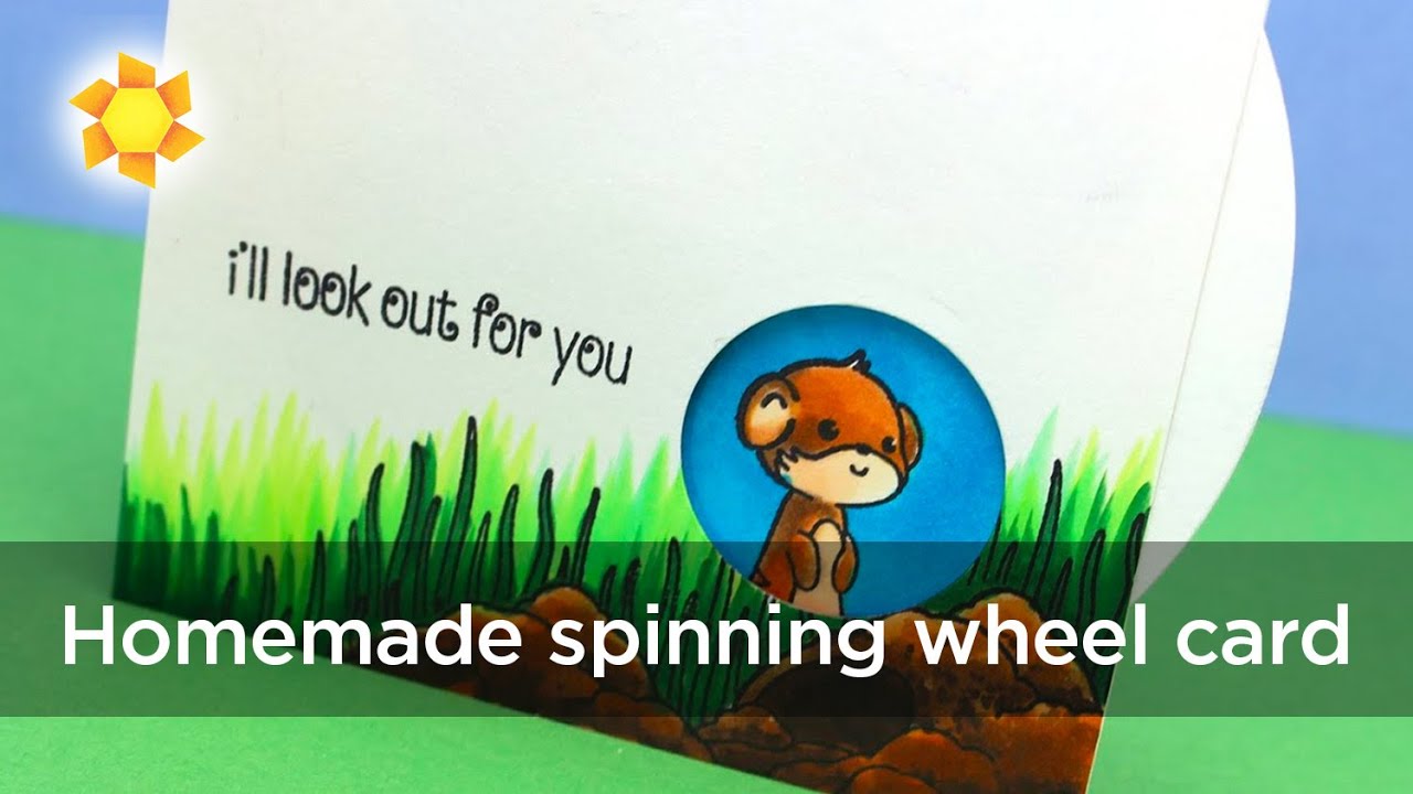 Homemade spinning wheel card #1 (no special dies!)