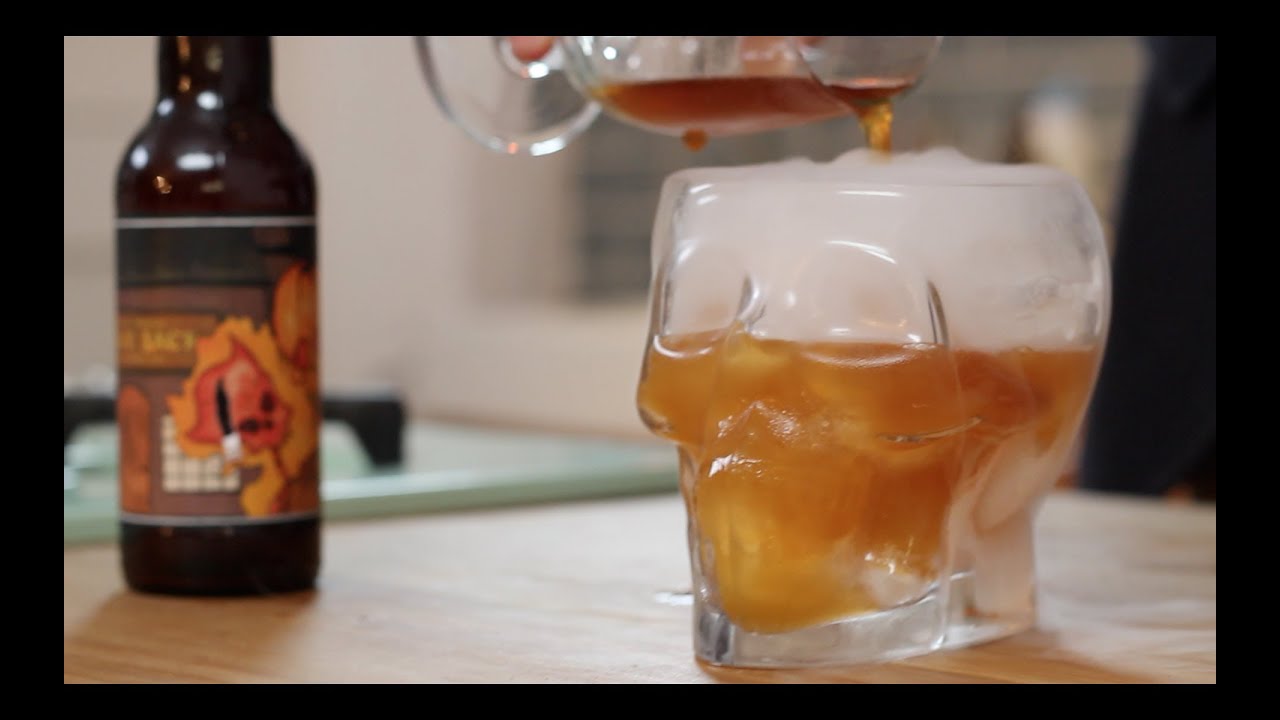Halloween pumpkin beer cocktail