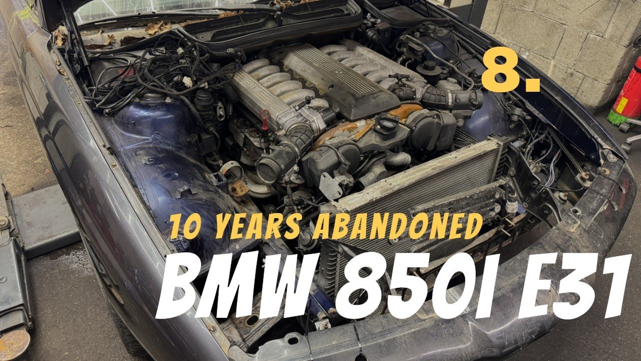 8.projekt BMW 850i E31 - příprava do lakovny , výměna radiátoru topení .