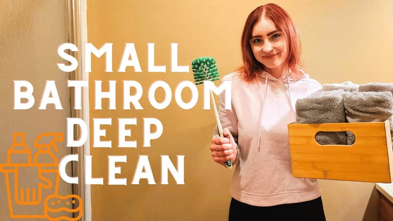 CLEAN WITH ME: Small Bathroom Organization and Deep Clean - Spring Cleaning 2023