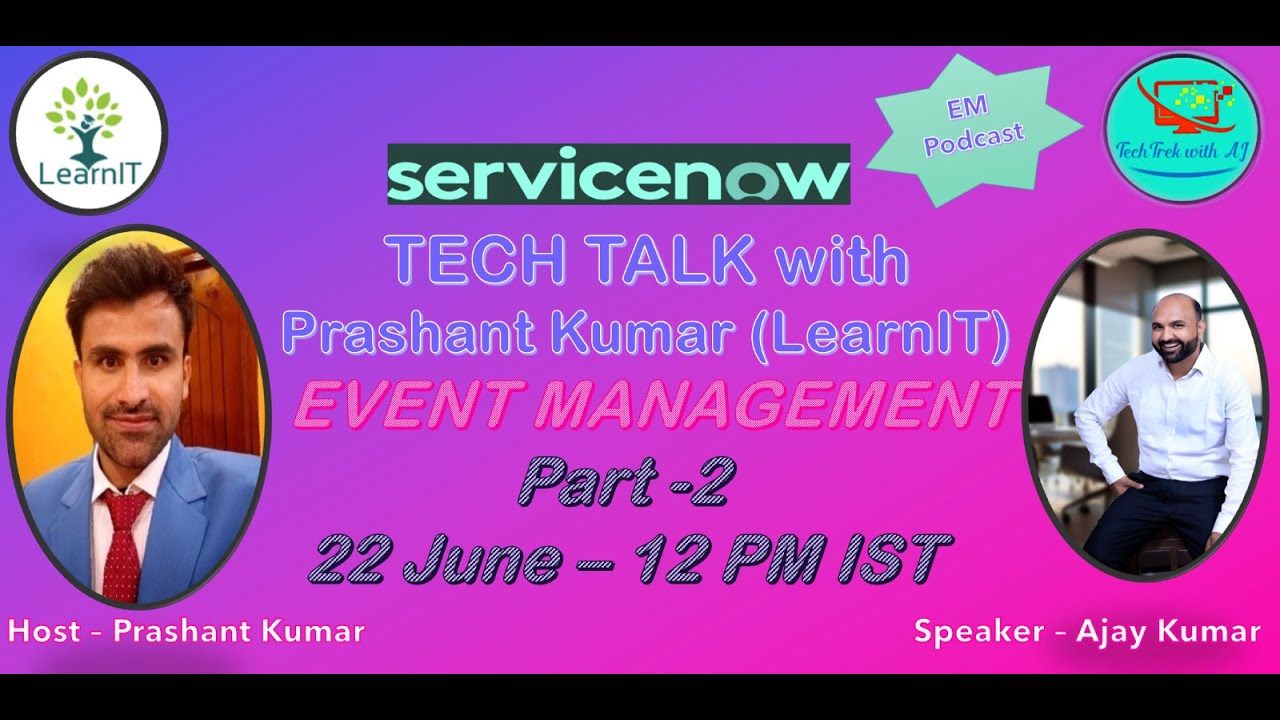 Tech Talk with Prashant (Learn IT) || Event Management Session | Part 2