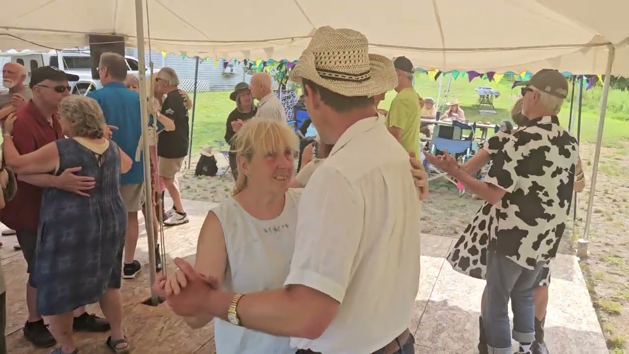 Wilson Savoy and friends at Zydecow 2025 in Cherryfield, ME.